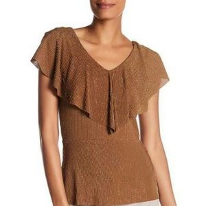 Adrianna Papell Sparkle Gold Top